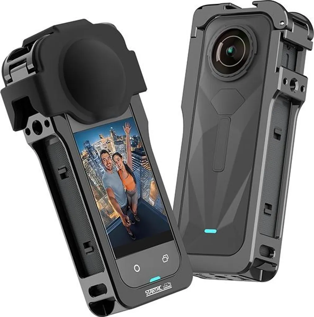 Rig Insta360 X5 Double Griffe et Fixation Rapide en Alliage Noir