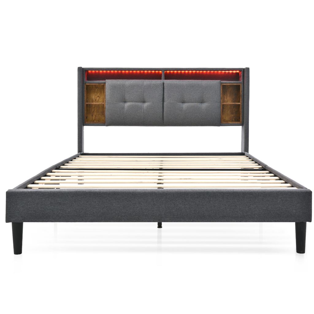 okwish Bett 160x200 cm – Bett mit Stauraum – Polsterbett, Produktbild 