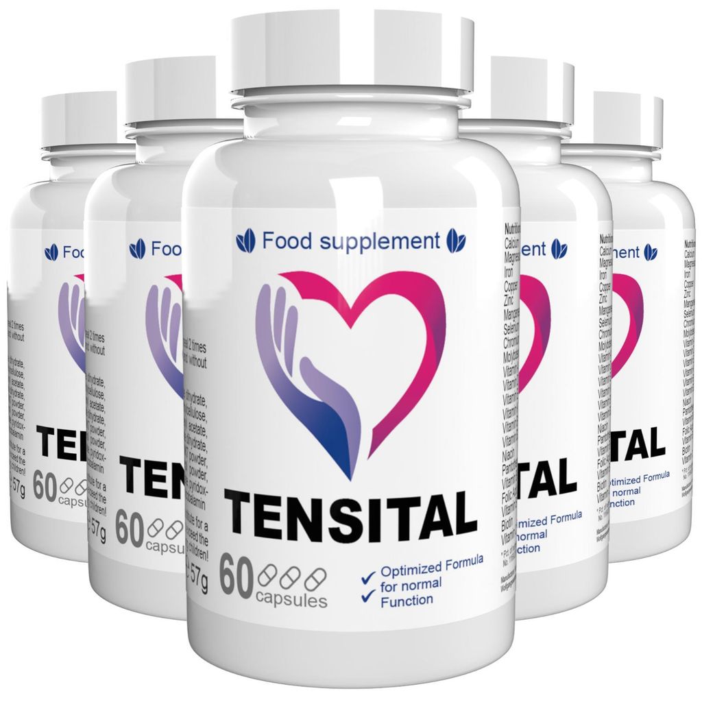 TENSITAL WHITE - 300 Kapseln (5x60) hochdosiert - Original Rezept aus der Schweiz - Vegan & Pflanzlich mit Vitaminen & Mineralien - 5er Pack