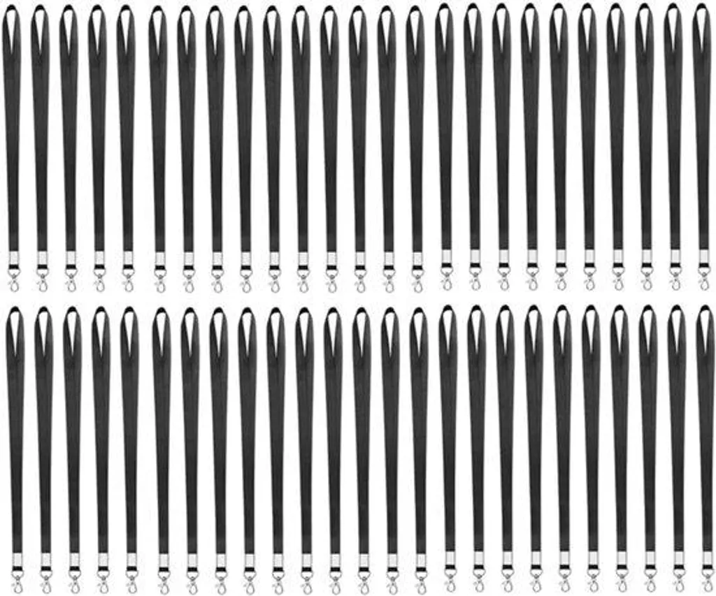Clips porte-badge rotatifs noirs en métal - Accessoire bureau lot de 50