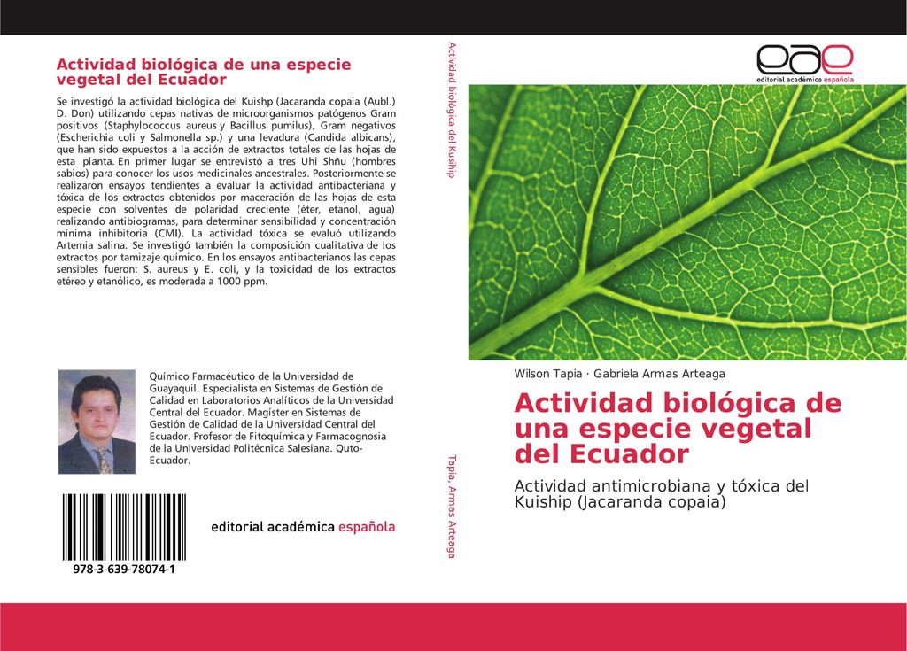 Actividad biológica de una especie vegetal del Ecuador