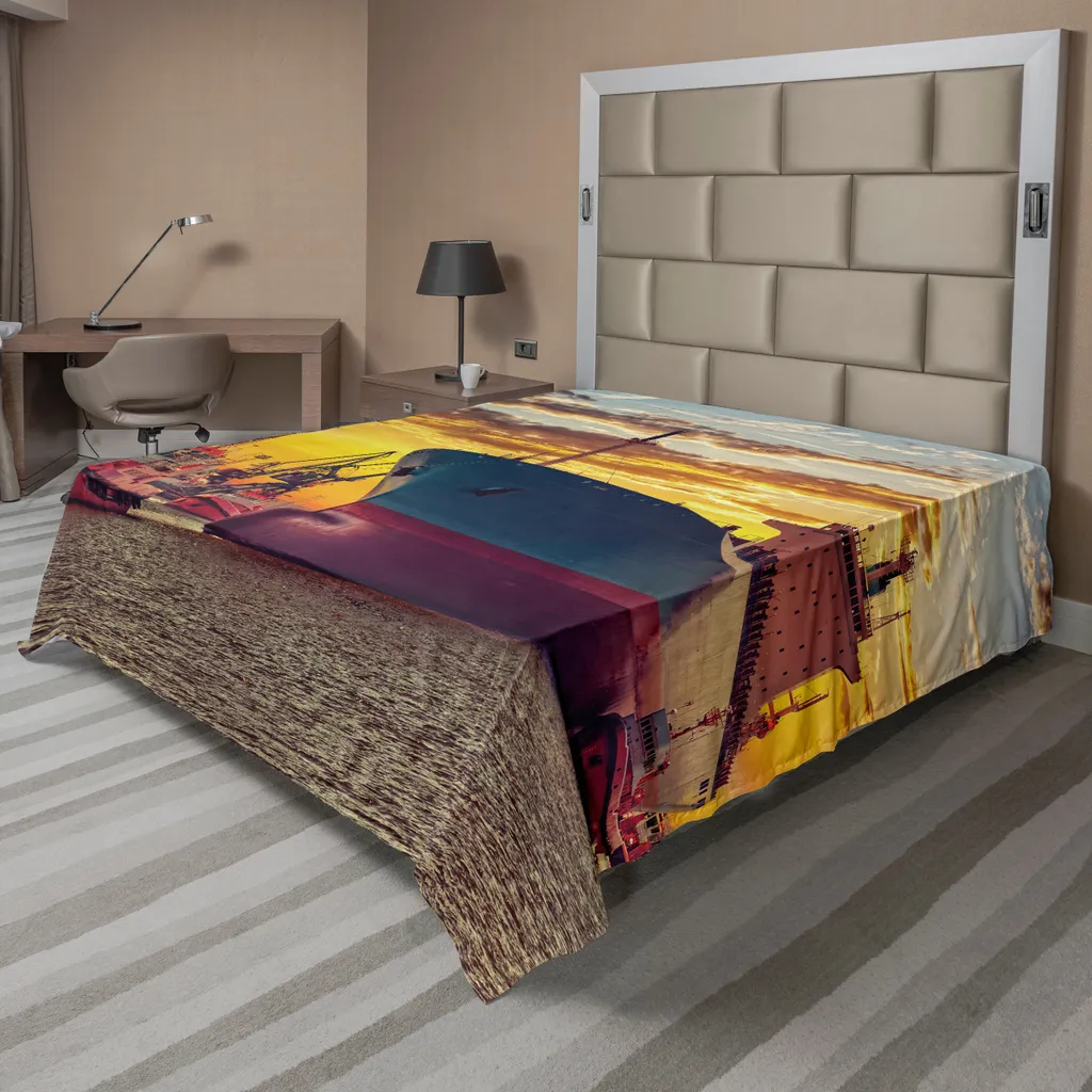 Drap de lit microfibre motif Navire et Remorqueurs, confort supérieur