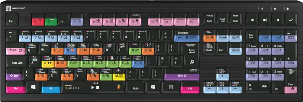 Clavier USB QWERTY UK pour Rédaction en Anglais Logickeyboard Noir