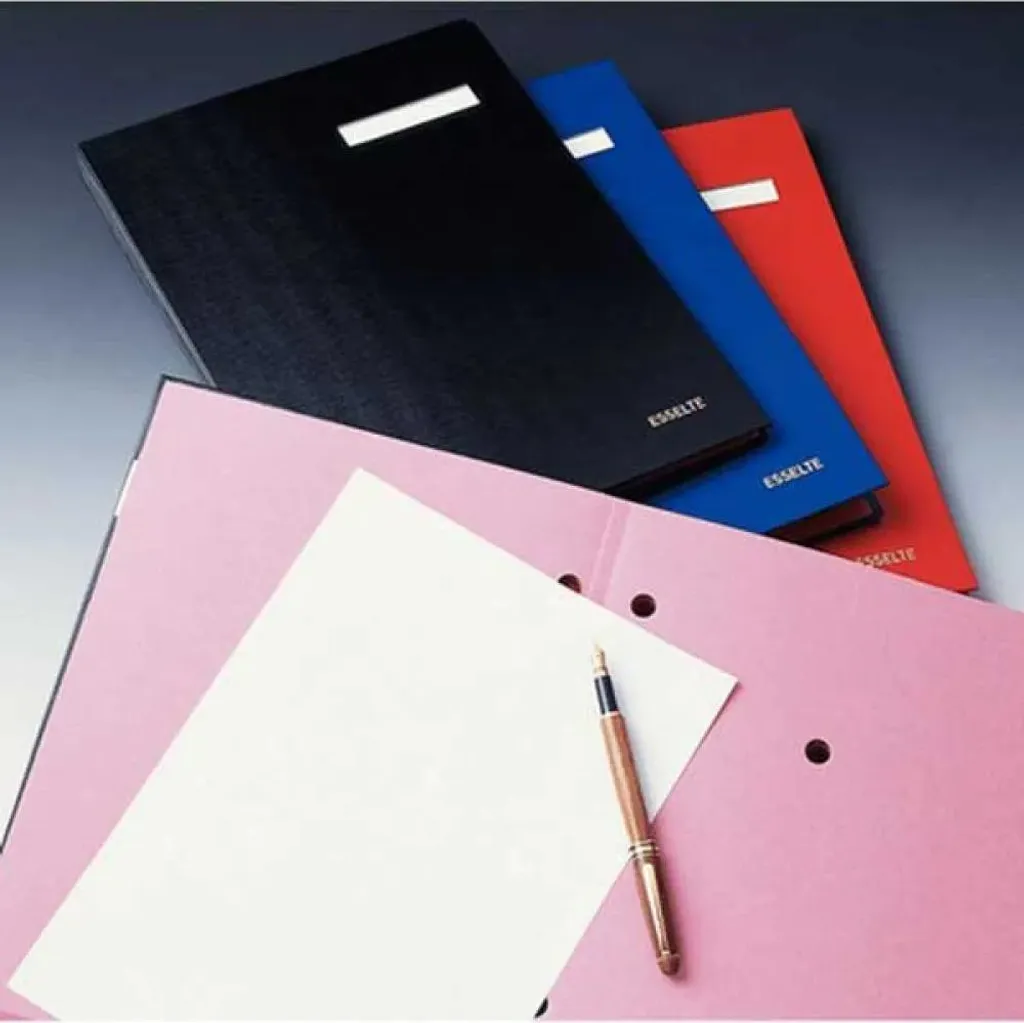 Parapheur de Bureau 20 Touches Format A4 Noir pour Signature et Tri Pro