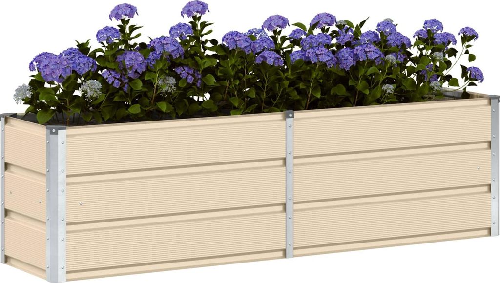 (Robust Möbel)Blumenkübel - CLORIS - Pflanzgefäß - Robust und langlebig - Pflanzkübel Elfenbein 160x40x45cm Stahl - Beete GermanyMöbel9301658
