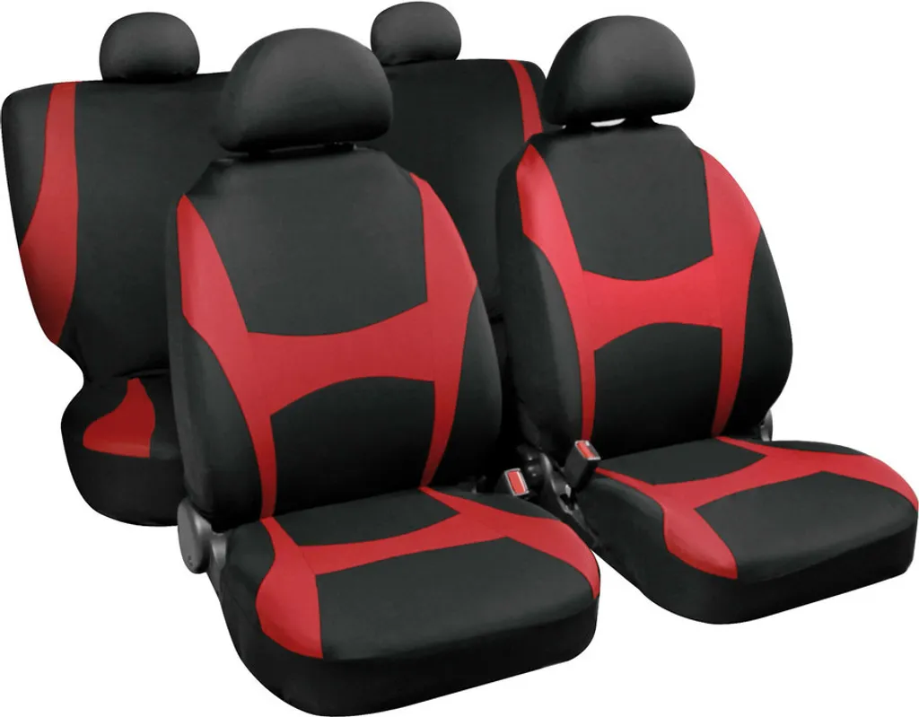 Set Coprisedili Auto Lampa Capri Nero Rosso - Comfort per i Tuoi Viaggi