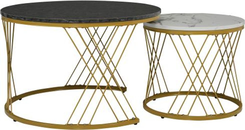 Couchtisch Satz Moderne Nesting Couchtisch Sofa Seite Nest von Tischen Runde Endtische Satz von 2 Goldene Farbe Frame Marmor Furnier Grau