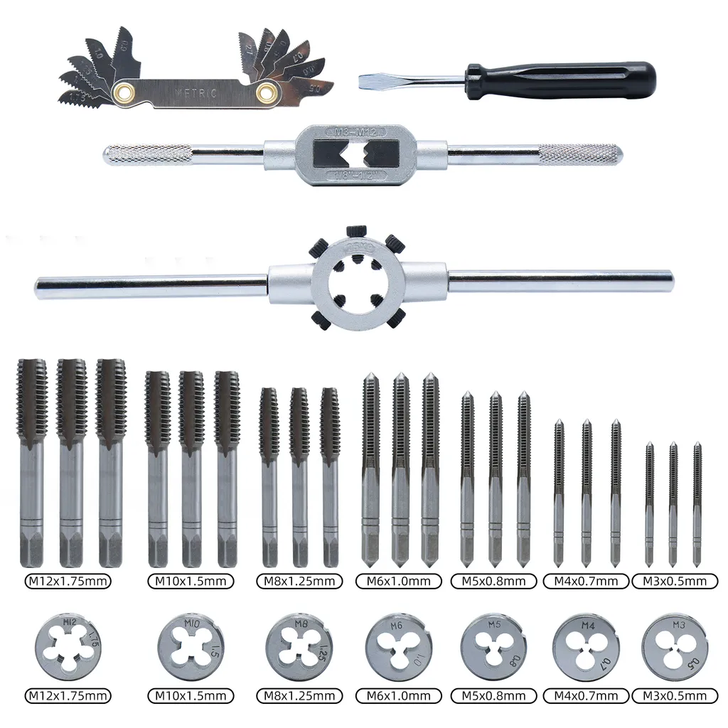 Set de tarauds M3-M12 complet avec tarauds à refouler haute précision