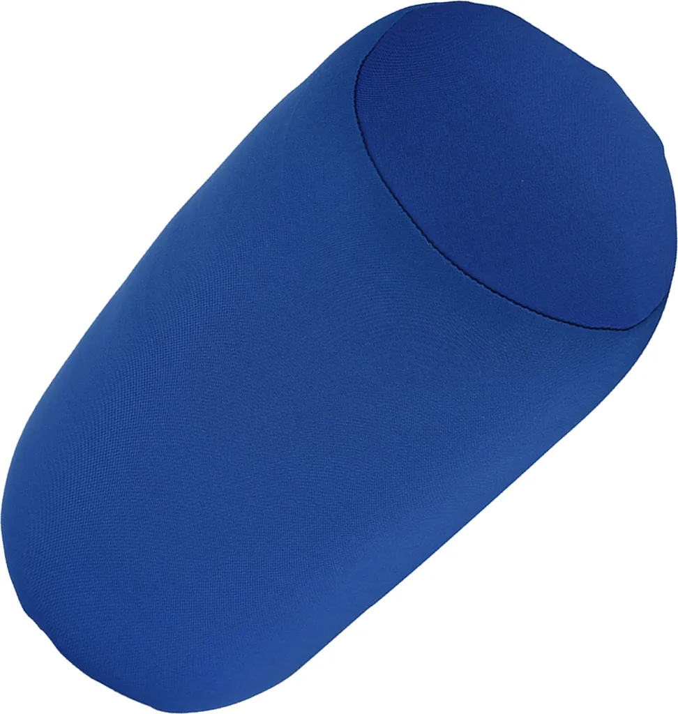 Coussin traversin à microbilles bleu pour dormir et confort cervical
