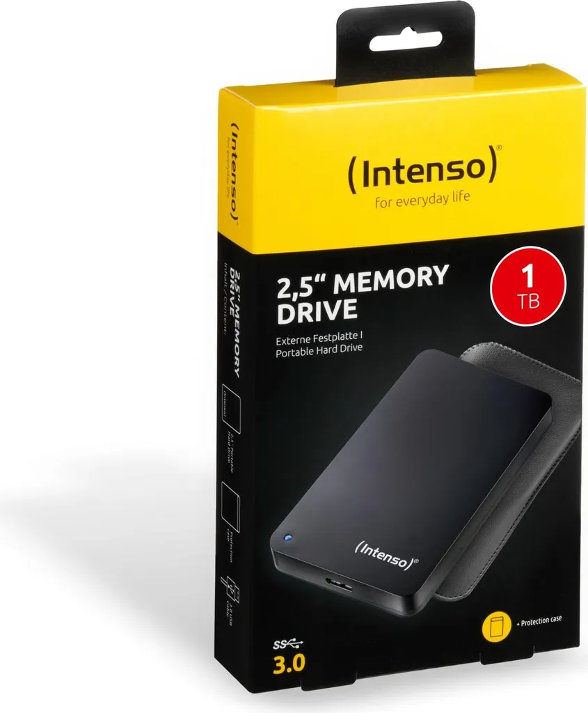 Hard Disk Esterno 1TB Intenso Memory Drive USB 3.0 Nero Opaco - 9