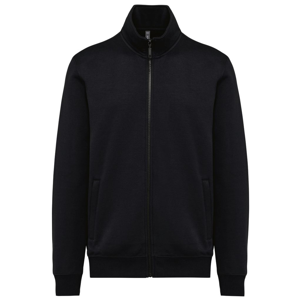 Kariban Herren Fleece Jacke Übergangsjacke Fleecejacke Sweatshirt, Größe:2XL, Farbe:Schwarz
