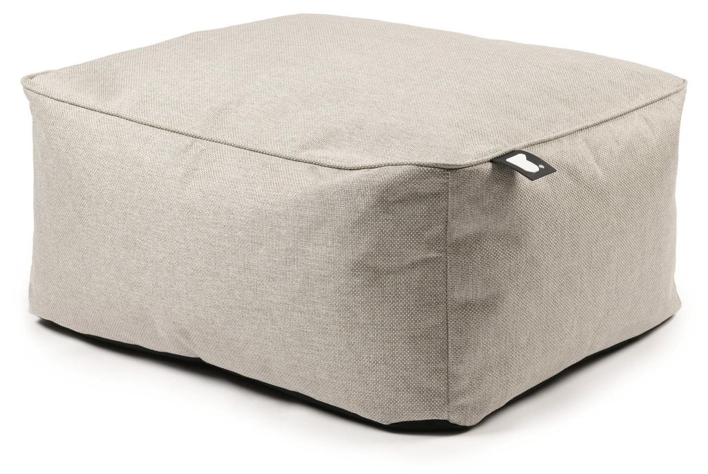 Extreme Lounging - b-stool - geräumiger Fußhocker - innen und außen - uv- und wasserbeständig - 35x65x80cm - Ecru