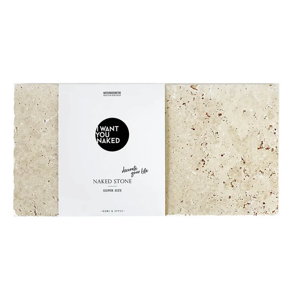 Porte-savon absorbant en pierre pour grands savons solides Naked Stone