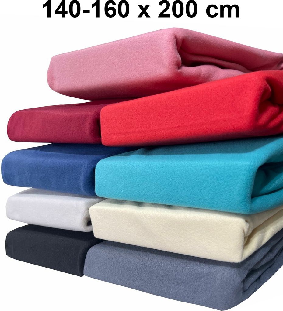 Fleece Spannbettlaken 140-160x200 cm Warme Winter Thermo Spannbettuch Bettlaken, Rosa