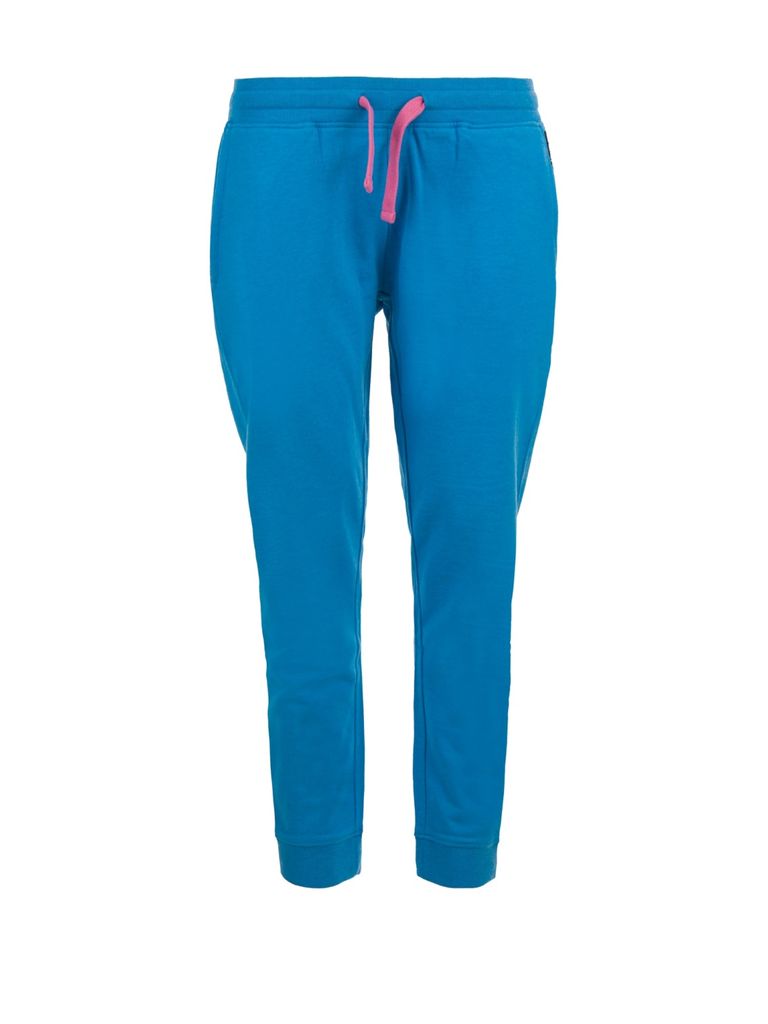 Blaue Damen Sporthose aus 97% Baumwolle und 3% Viskose