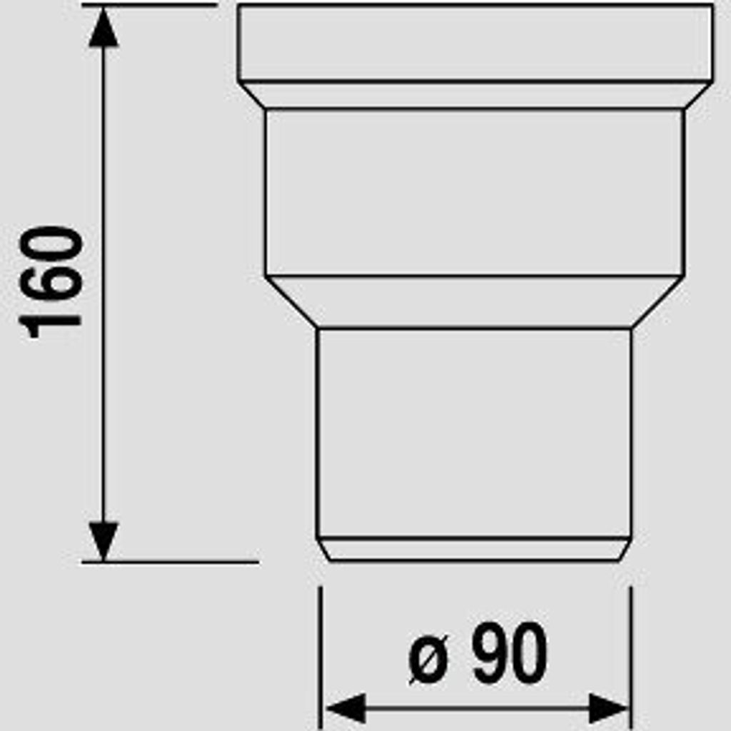 SANIT 58.A02.01..0099 WC-Anschlussstutzen 160mm DN90