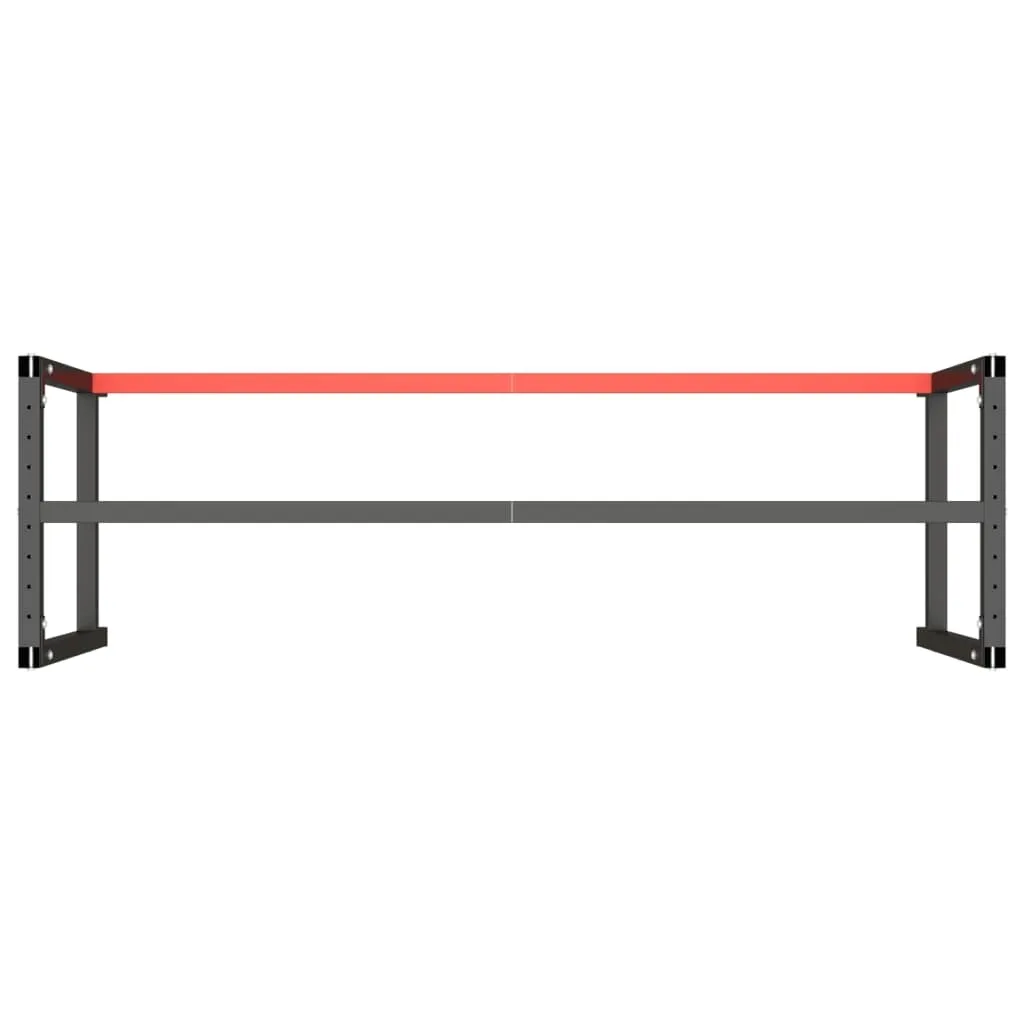 Bâti d'établi en métal bicolore 180 cm - Structure stable et durable
