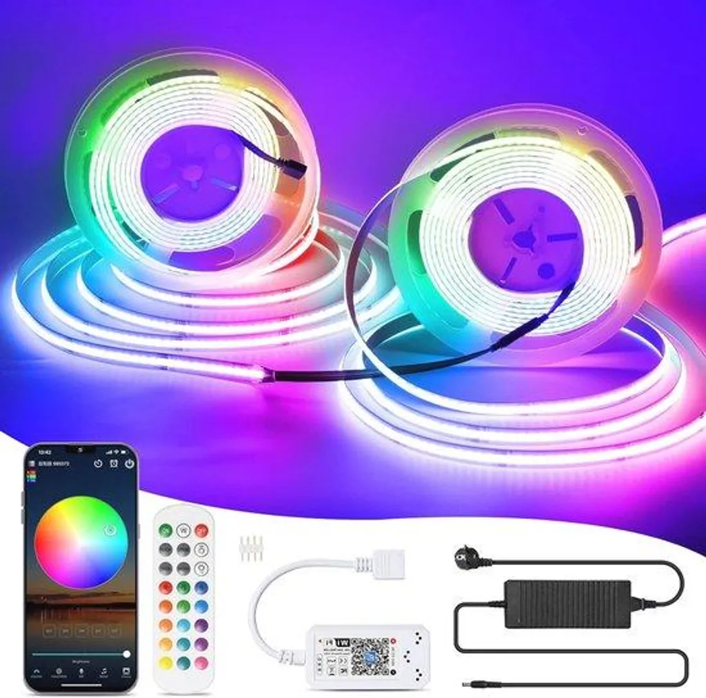 Bande lumineuse LED RGB 10m dimmable : éclairage intelligent et DIY