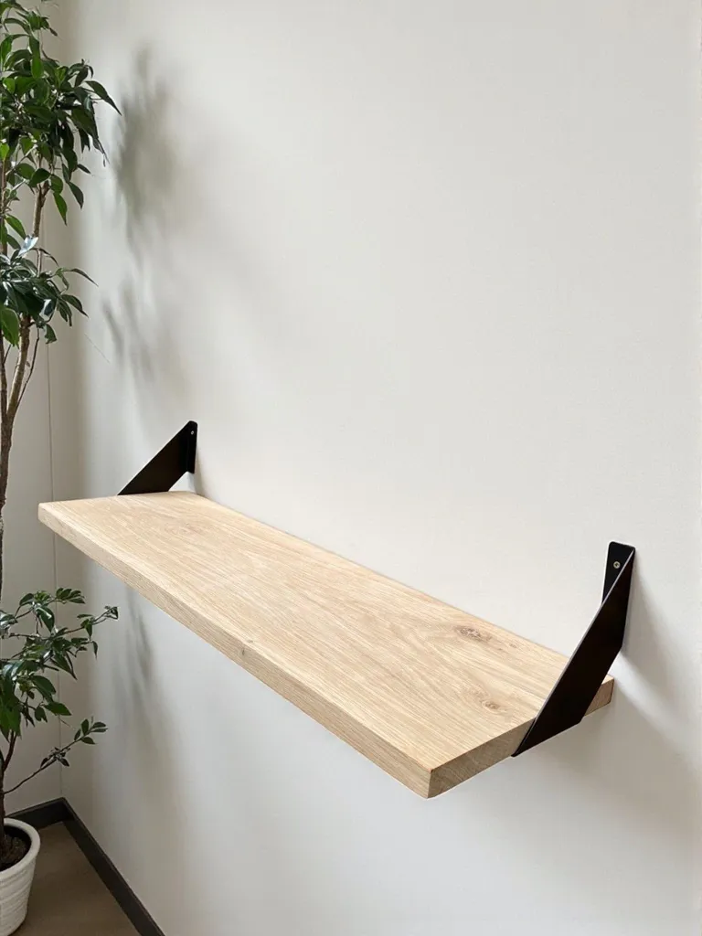 Mensola Rovere Massiccio 40x10x4cm - Ripiano Parete Alta Qualità - 3