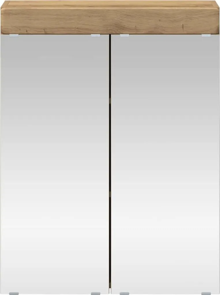 vidaXL TULUM Armadio Bagno Specchio 60 cm - Finitura Rovere Artisan - 6