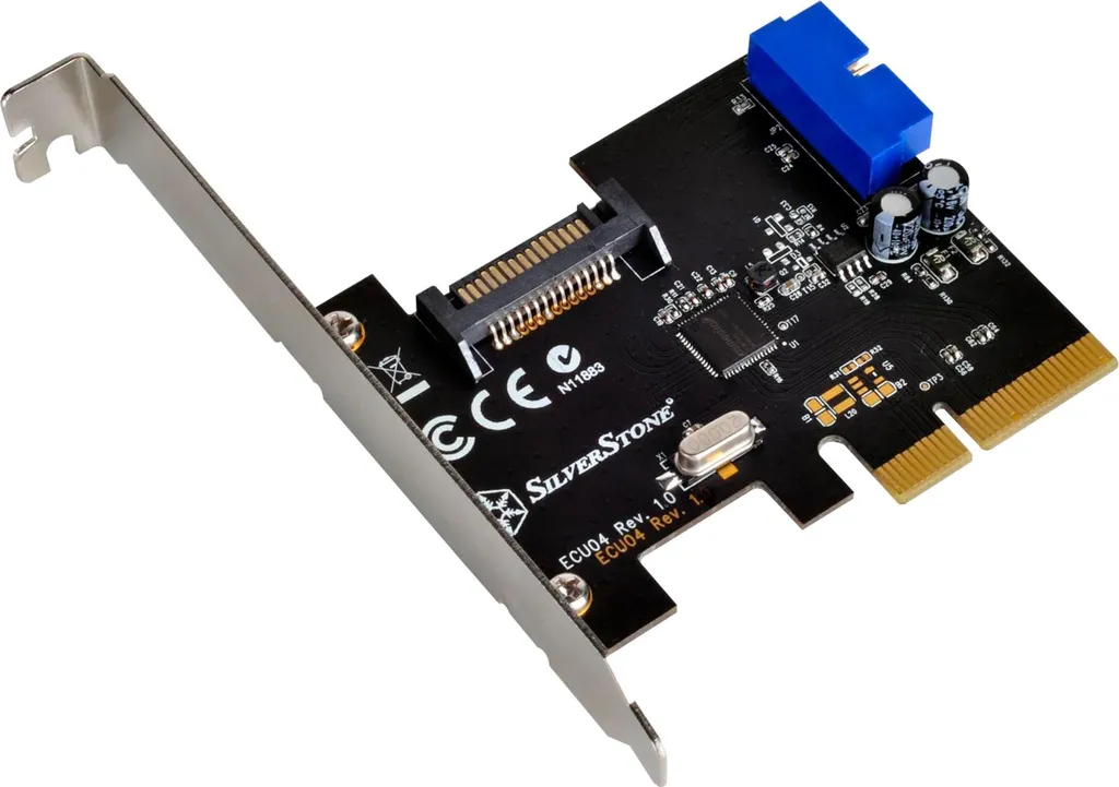 SilverStone ECU04-E Carte PCIe USB 3.1 Gen 2 10 Gbps Low Profile