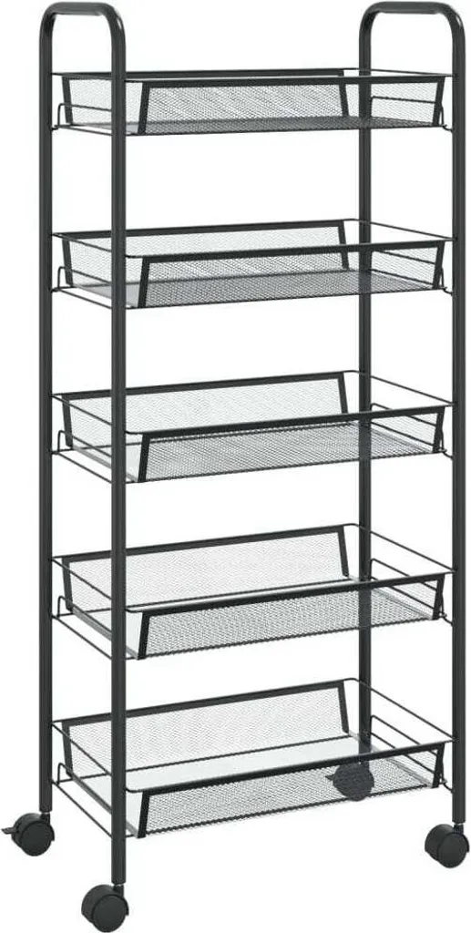 Carrello Organizzatore Hobby SYFAX™ 5 Ripiani Ferro Nero 105 cm
