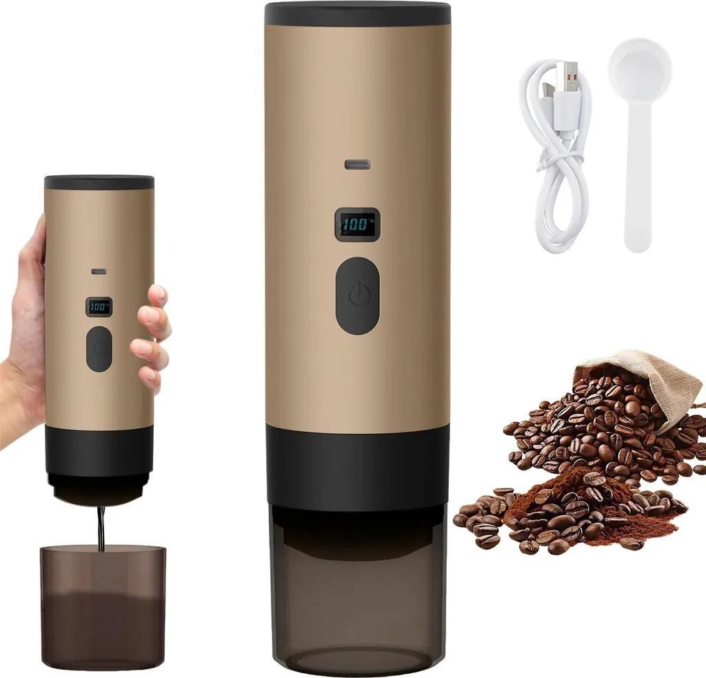 Caffettiera da Campeggio Portatile 3 in 1: Espresso Riscaldante USB