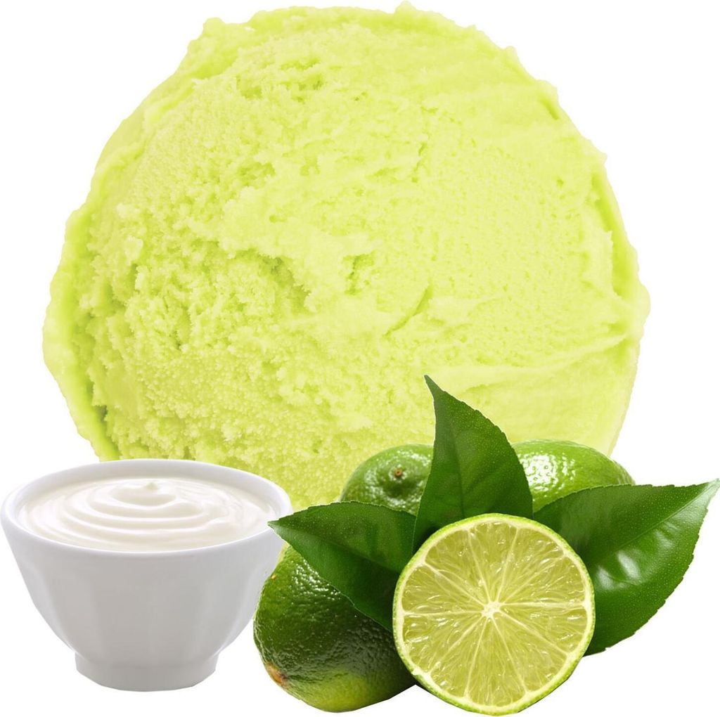 Joghurt Limette Veganes Eis Pulver Zucker-, laktosefrei 1 kg