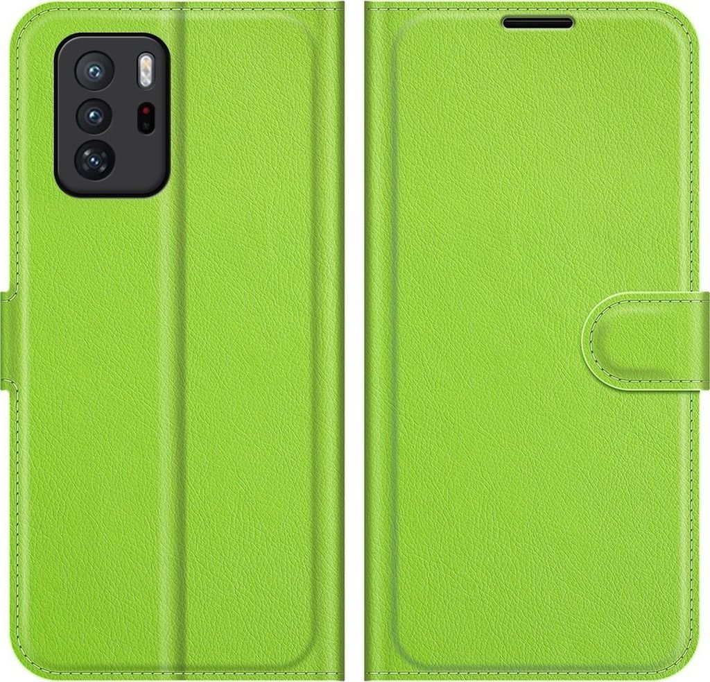 Mobigear Classic POCO X3 GT Hülle Klapphülle Geldbörse - Grün