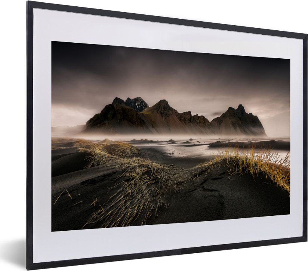 MuchoWow® MuchoWow® Gerahmtes Poster Norwegische Berge und Produktbild 