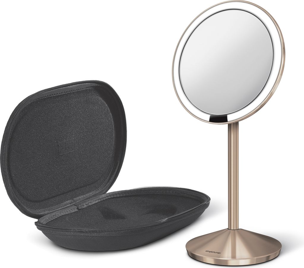 Simplehuman Skládací zrcátko se senzorem, růžově zlatá Obrázek produktu 