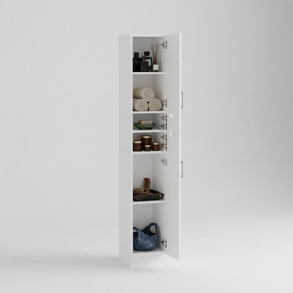 Armoire de salle de bains blanche de 180 cm, armoire à Image du produit 