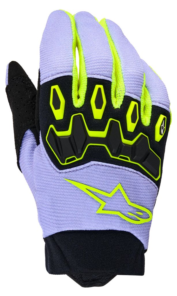 Handschuhe FULL BORE V2 YOUTH/KIDS, ALPINESTARS, Kinder (violett/neongelb, Größe 3XS)