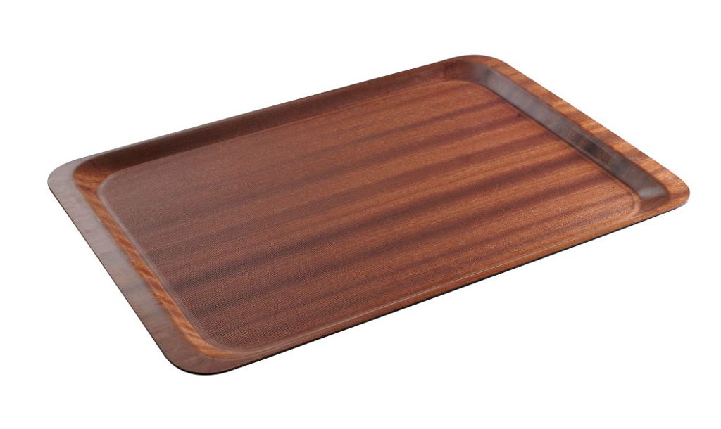 HENDI Serviertablett Euronorm 37x53 cm Woodform  Antirutsch Produktbild 