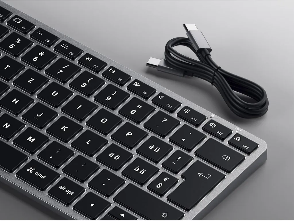 Clavier Rétroéclairé Satechi Slim X1 Bluetooth Compact en Aluminium Noir - 10