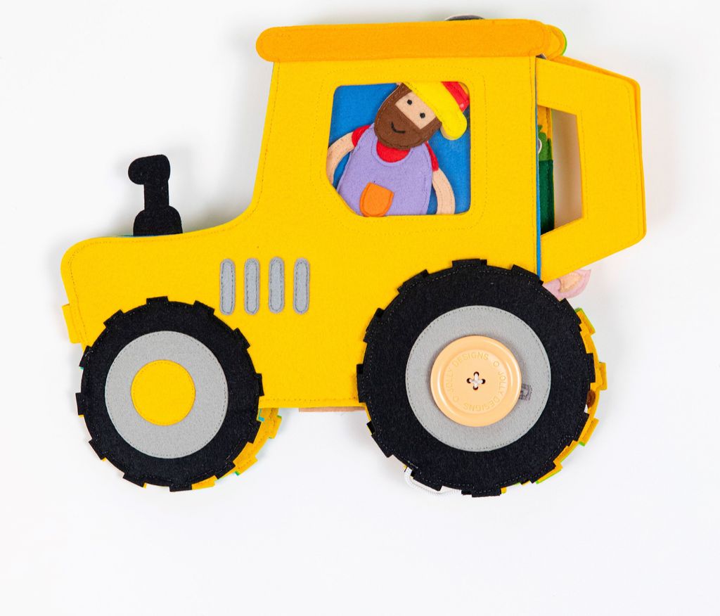 Jolly Designs Premium Quiet Book für Kleinkinder - Montessori Spielzeug ab 1 Jahr - Motorik Buch aus Filz - Förderung der Feinmotorik & Sensorik