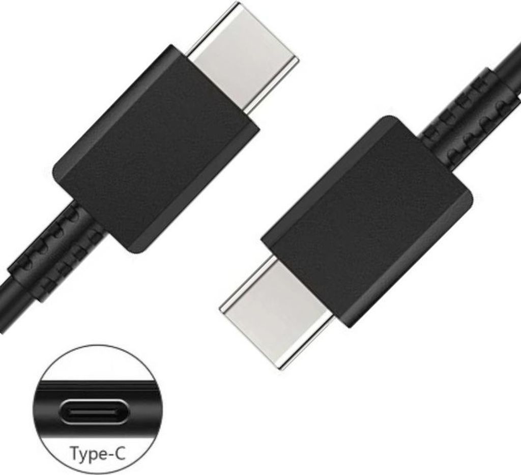 Schwarz USB-C auf USB-C Datenkabel Ladekabel für Jabra Evolve2 85 USB C Headset