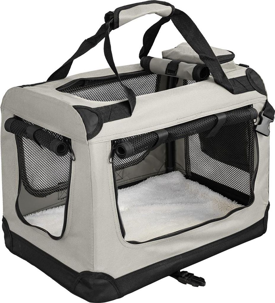 Faltbare Hundebox Transporttasche Transportbox Auto Katze Hunde Kaninchen Beige Cream Große Kleine Box Bag Klein Tasche Transport 7 Größen S - X...