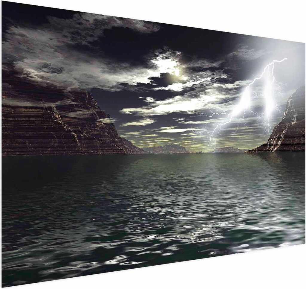 Posterpapier Poster - Storm Over the Lake 90x60 cm Landschaften c-B-0469-ao-a