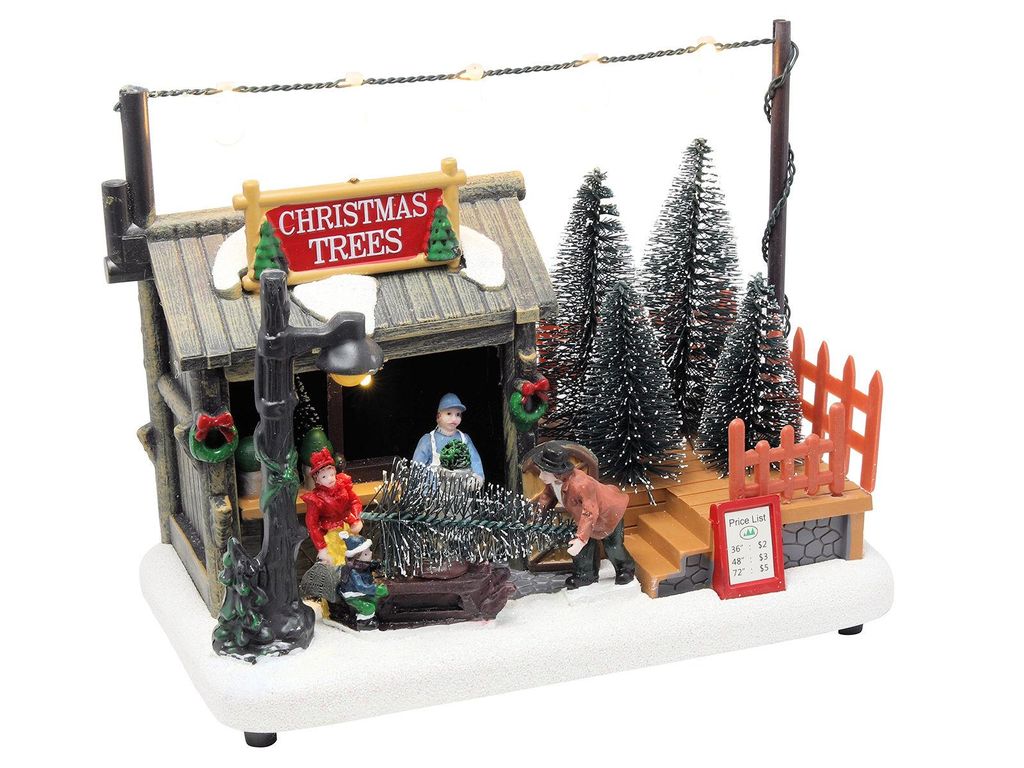 Kleiner Weihnachtsbaum Verkaufsstand mit 5 LED warm weiß - Produktbild 