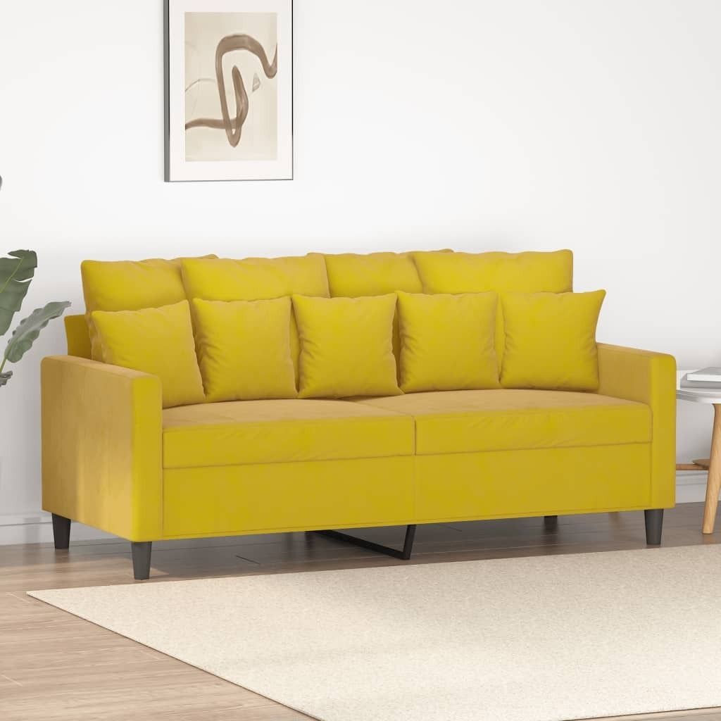2-Sitzer-Sofa Gelb 140 cm Samt 359309
