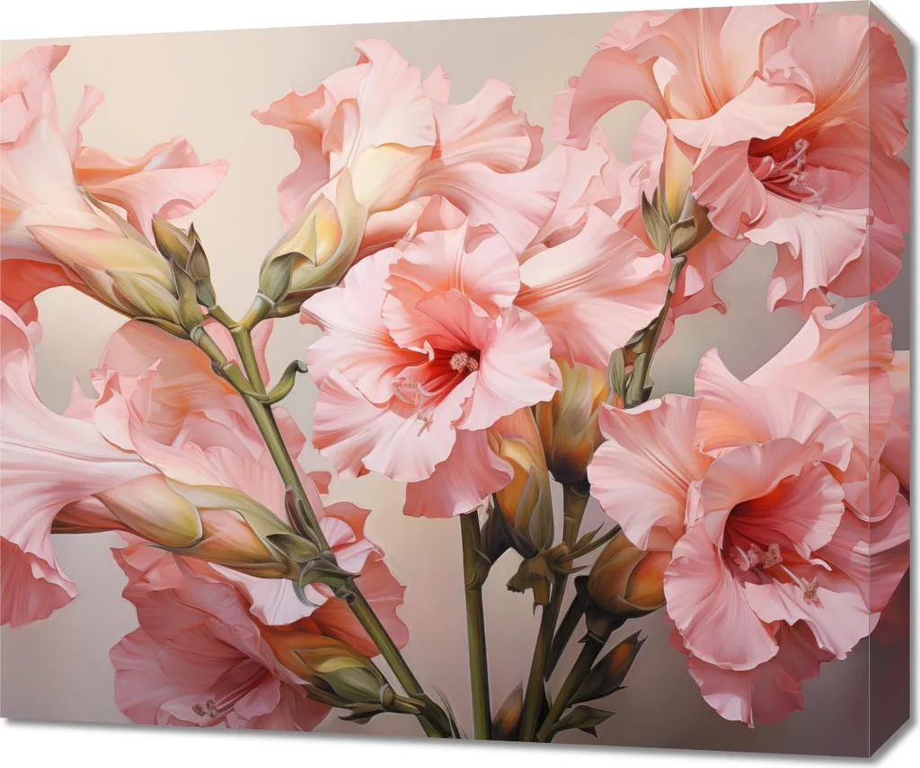 Quadro 60x50 cm Sinfonia Floreale - Tela Alta Qualità Arredo Interni