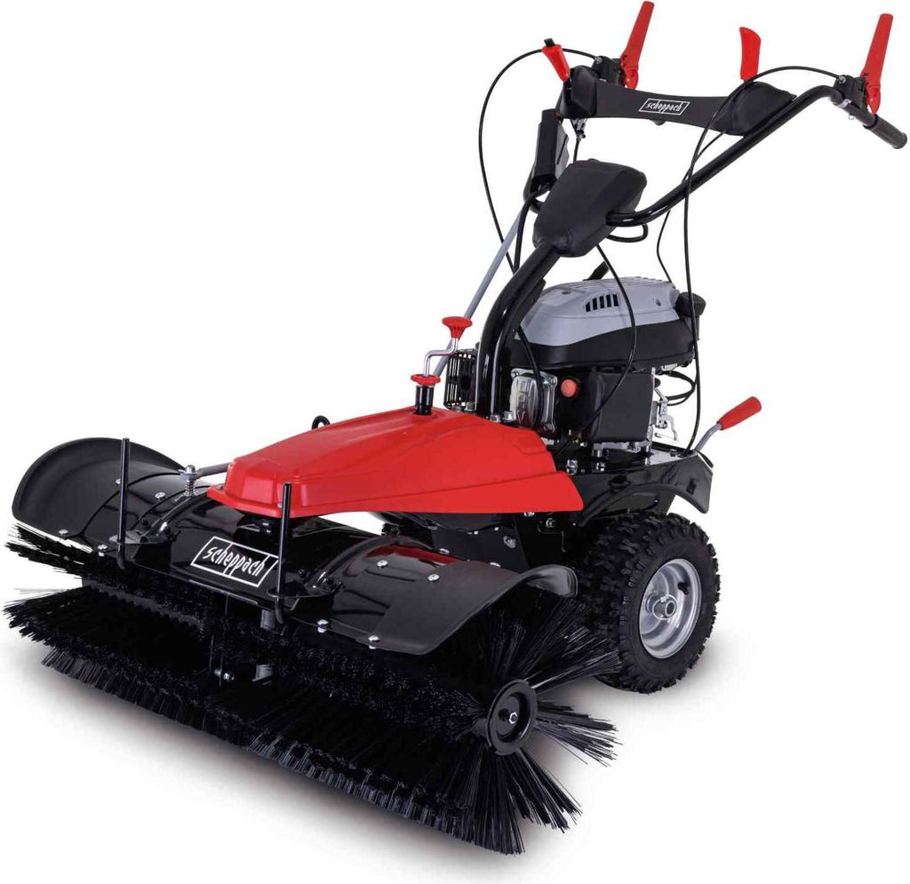Scheppach SC2200PE 5in1 E-Start Benzin Kehrmaschine Schneeschieber Laubsammler
