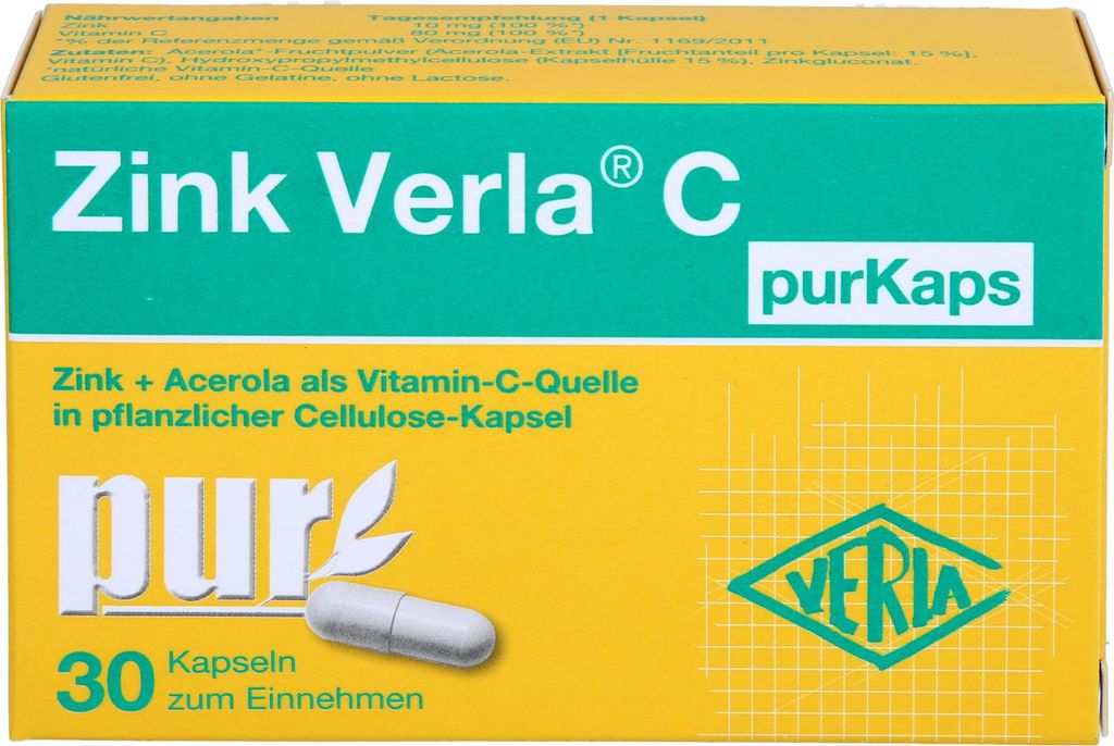 Zink Verla® C purKaps, Cellulose-Kapseln, 30 St KAP Produktbild 