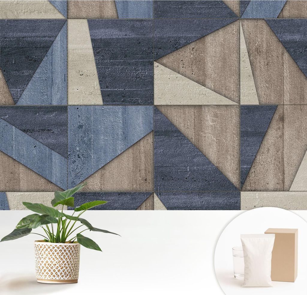 Fototapete - 152x104 cm - Tapete - Wandtapete - Wandbilder - Dekofolie - Tapete Folie - Wand - Dekoration - Wohnzimmer - Geometrische Muster