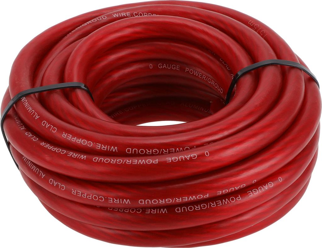 1 Stück Massekabel Vollständig isoliert & Soft-Touch-Mantel Stromkabel 1/0 GAUGE 12V 25FT Rot CCA