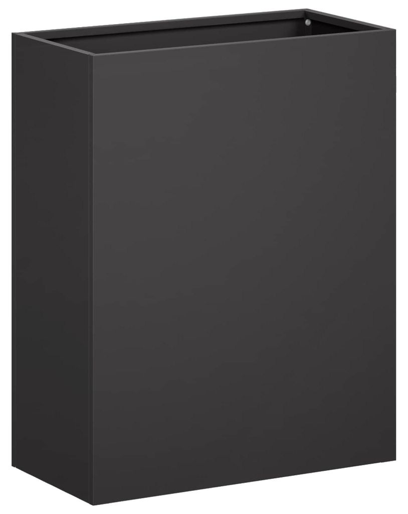 Garten-Pflanzgefäß Schwarz 40 x 20 x 40 cm Kaltgewalzter Produktbild 