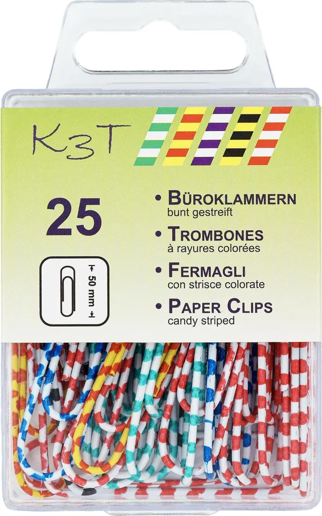 Trombones TSI 50 mm rayés en boîte suspendue de 25 pièces métal
