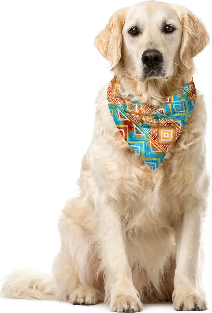 ABAKUHAUS Bandana Cane Design Geometrico 55x55 - Accessorio Boho