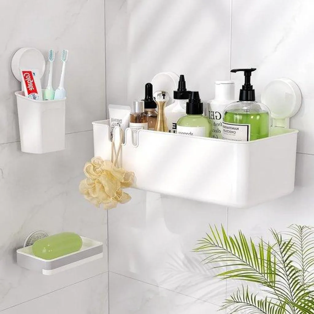 Étagère de douche à ventouse sans perçage pour salle de bains